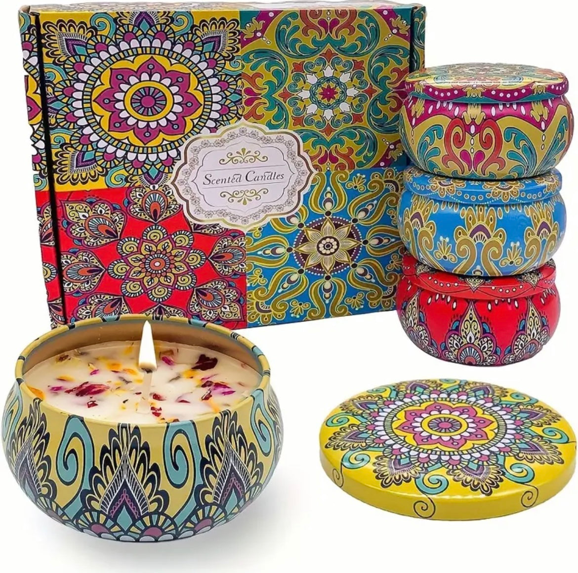 4 SCENTED CANDLES