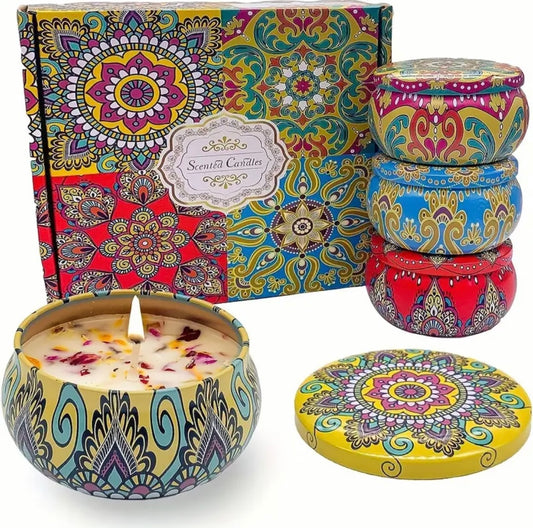 4 SCENTED CANDLES