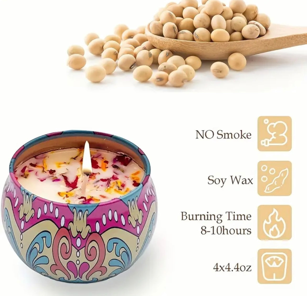 4 SCENTED CANDLES